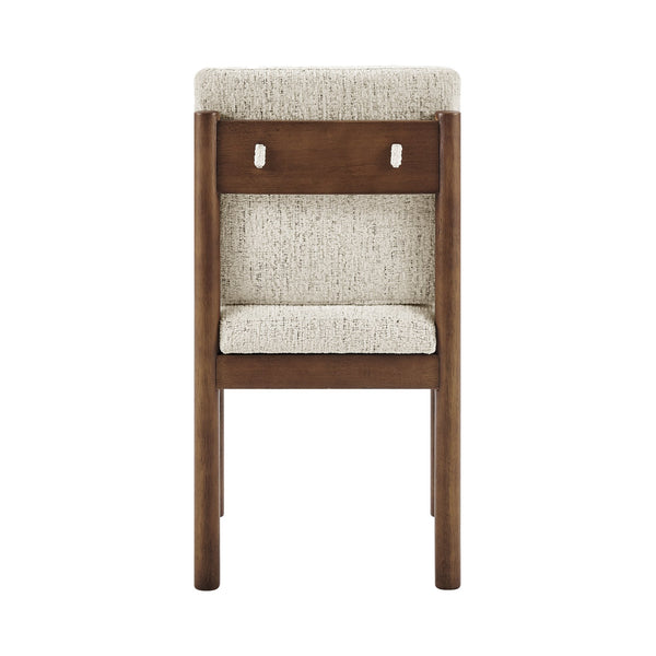 New Pacific Direct Melvin Modern Chenille Dining Side Chairs - Set Of 2 With Stylish Square Back And Brown Frame Concord Cream 100% Polyester 3900099-646-m-npd