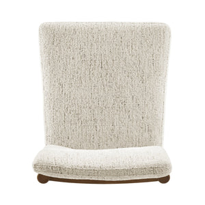 New Pacific Direct Melvin Modern Chenille Dining Side Chairs - Set Of 2 With Stylish Square Back And Brown Frame Concord Cream 100% Polyester 3900099-646-m-npd