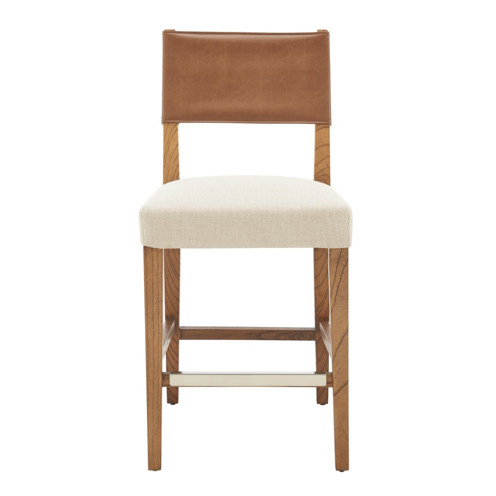 Kylo PU/Fabric Counter Stool Borneo Chocolate/Meridien Cream, Brown 3900101-6015 New Pacific Direct