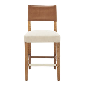 Kylo PU/Fabric Counter Stool Borneo Chocolate/Meridien Cream, Brown 3900101-6015 New Pacific Direct