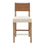 Kylo PU/Fabric Counter Stool Borneo Chocolate/Meridien Cream, Brown 3900101-6015 New Pacific Direct