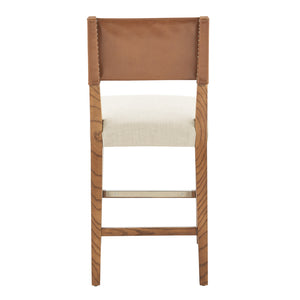 Kylo PU/Fabric Counter Stool Borneo Chocolate/Meridien Cream, Brown 3900101-6015 New Pacific Direct