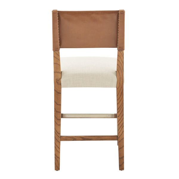 Kylo PU/Fabric Counter Stool Borneo Chocolate/Meridien Cream, Brown 3900101-6015 New Pacific Direct