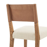 Kylo PU/Fabric Counter Stool Borneo Chocolate/Meridien Cream, Brown 3900101-6015 New Pacific Direct