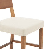 Kylo PU/Fabric Counter Stool Borneo Chocolate/Meridien Cream, Brown 3900101-6015 New Pacific Direct