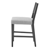 Kylo PU/Fabric Counter Stool Borneo Black/Meridien Gray, Black 3900101-6016 New Pacific Direct