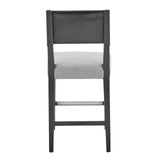 Kylo PU/Fabric Counter Stool Borneo Black/Meridien Gray, Black 3900101-6016 New Pacific Direct