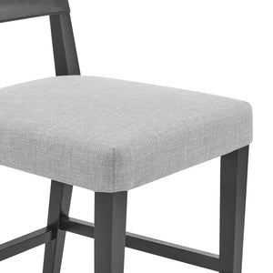 Kylo PU/Fabric Counter Stool Borneo Black/Meridien Gray, Black 3900101-6016 New Pacific Direct