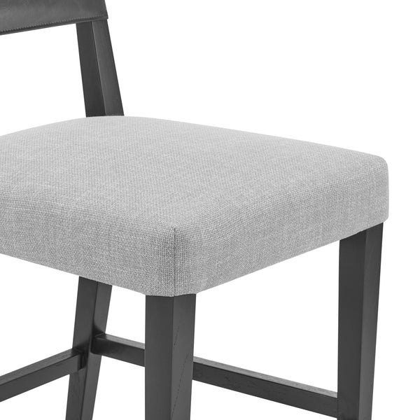 Kylo PU/Fabric Counter Stool Borneo Black/Meridien Gray, Black 3900101-6016 New Pacific Direct