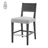 Kylo PU/Fabric Counter Stool Borneo Black/Meridien Gray, Black 3900101-6016 New Pacific Direct