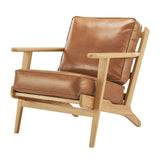 Albert PU Accent Arm Chair, Borneo Chocolate