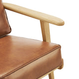 Albert PU Accent Arm Chair, Borneo Chocolate Borneo Chocolate, Brown 3900102-601 New Pacific Direct