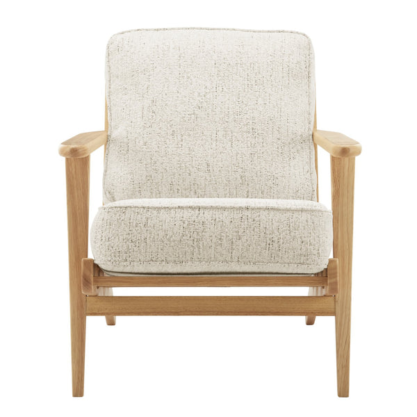 New Pacific Direct Albert Chenille Accent Arm Chair - Mid-century Modern Design With Cream Upholstery & Solid Wood Frame Concord Cream 100% Polyester 3900103-646-npd