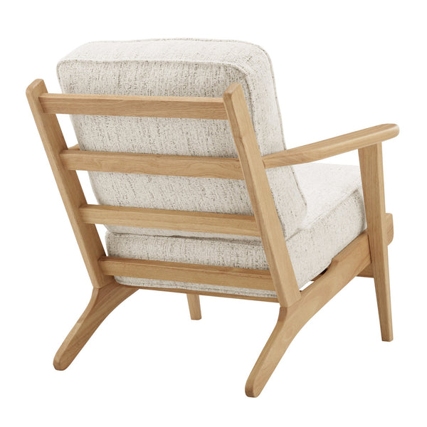 New Pacific Direct Albert Chenille Accent Arm Chair - Mid-century Modern Design With Cream Upholstery & Solid Wood Frame Concord Cream 100% Polyester 3900103-646-npd