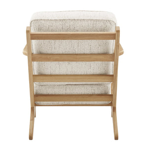 New Pacific Direct Albert Chenille Accent Arm Chair - Mid-century Modern Design With Cream Upholstery & Solid Wood Frame Concord Cream 100% Polyester 3900103-646-npd