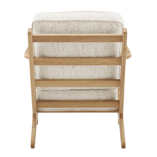 New Pacific Direct Albert Chenille Accent Arm Chair - Mid-century Modern Design With Cream Upholstery & Solid Wood Frame Concord Cream 100% Polyester 3900103-646-npd