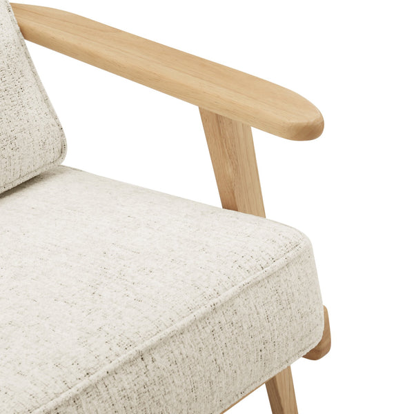 New Pacific Direct Albert Chenille Accent Arm Chair - Mid-century Modern Design With Cream Upholstery & Solid Wood Frame Concord Cream 100% Polyester 3900103-646-npd