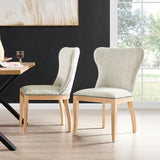 Dorsey Fabric Dining Side Chair - Set of 2 Pasadena Beige 3900104-638 New Pacific Direct