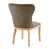 Dorsey Fabric Dining Side Chair - Set of 2 Pasadena Taupe, Beige 3900104-639 New Pacific Direct