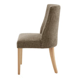 New Paris Fabric Dining Side Chair - Set of 2 Pasadena Taupe, Beige 3900106-639 New Pacific Direct