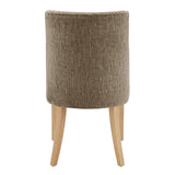 New Paris Fabric Dining Side Chair - Set of 2 Pasadena Taupe, Beige 3900106-639 New Pacific Direct