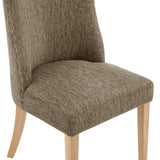 New Paris Fabric Dining Side Chair - Set of 2 Pasadena Taupe, Beige 3900106-639 New Pacific Direct