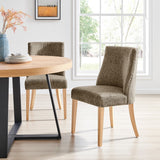 New Paris Fabric Dining Side Chair - Set of 2 Pasadena Taupe, Beige 3900106-639 New Pacific Direct