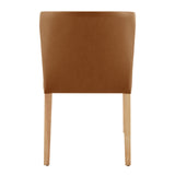 Albie PU Dining Side Chair - Set of 2 Casa Caramel, Brown 3900107-661 New Pacific Direct