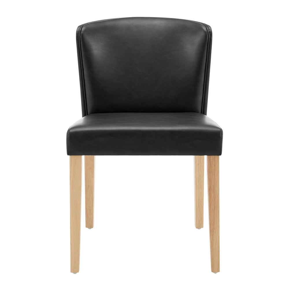 Albie PU Dining Side Chair - Set of 2 Casa Black 3900107-662 New Pacific Direct