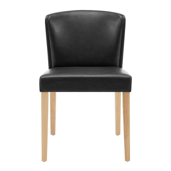 Albie PU Dining Side Chair - Set of 2 Casa Black 3900107-662 New Pacific Direct