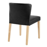 Albie PU Dining Side Chair - Set of 2 Casa Black 3900107-662 New Pacific Direct