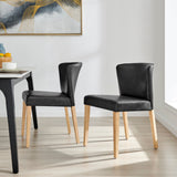 Albie PU Dining Side Chair - Set of 2 Casa Black 3900107-662 New Pacific Direct