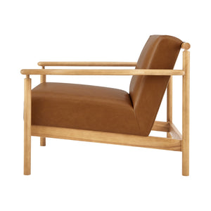 Arnold PU Accent Arm Chair Casa Caramel, Brown 3900109-661 New Pacific Direct