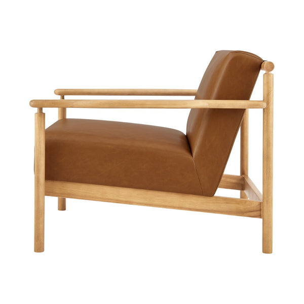 Arnold PU Accent Arm Chair Casa Caramel, Brown 3900109-661 New Pacific Direct