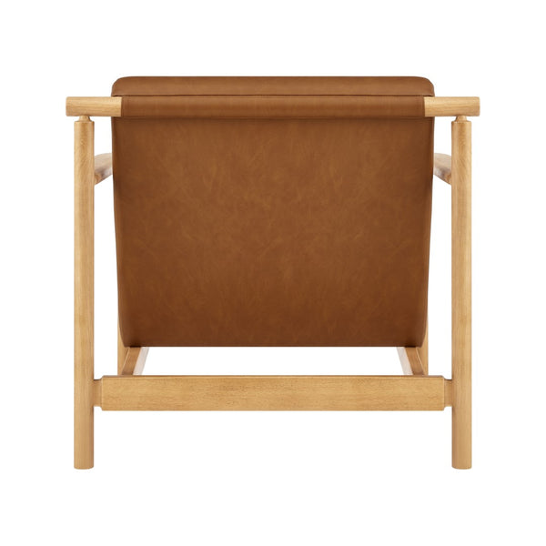 Arnold PU Accent Arm Chair Casa Caramel, Brown 3900109-661 New Pacific Direct