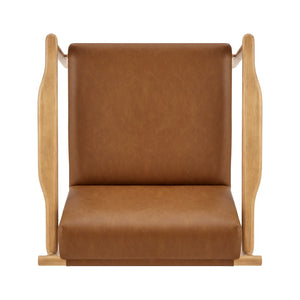 Arnold PU Accent Arm Chair Casa Caramel, Brown 3900109-661 New Pacific Direct