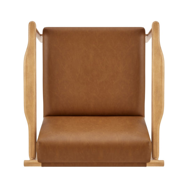 Arnold PU Accent Arm Chair Casa Caramel, Brown 3900109-661 New Pacific Direct