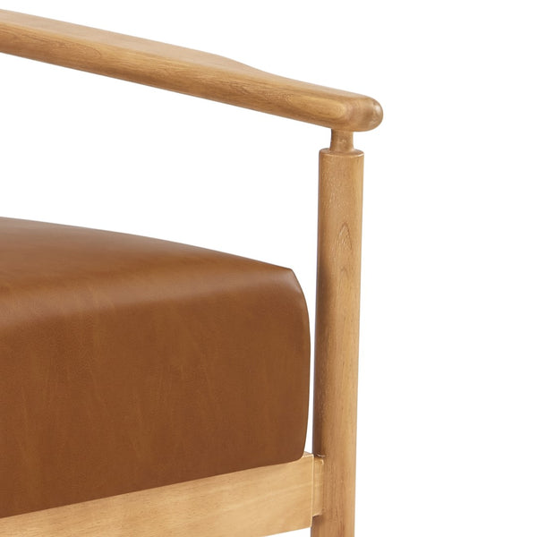 Arnold PU Accent Arm Chair Casa Caramel, Brown 3900109-661 New Pacific Direct
