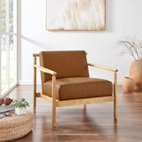 Arnold PU Accent Arm Chair Casa Caramel, Brown 3900109-661 New Pacific Direct