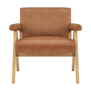 Nixon PU Accent Arm Chair Borneo Chocolate, Brown 3900111-601 New Pacific Direct