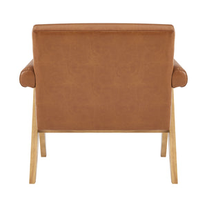 Nixon PU Accent Arm Chair Borneo Chocolate, Brown 3900111-601 New Pacific Direct