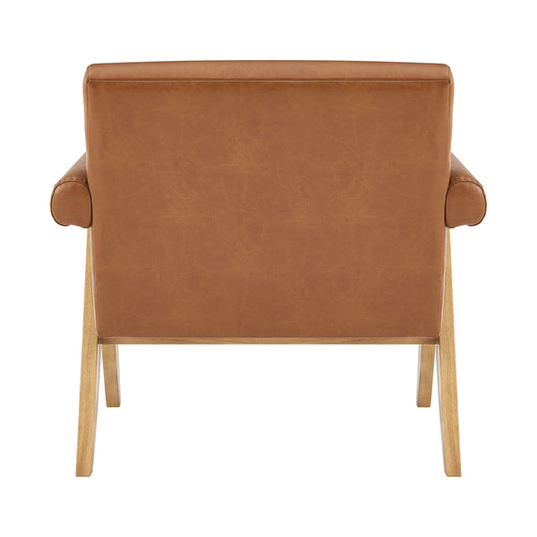 Nixon PU Accent Arm Chair Borneo Chocolate, Brown 3900111-601 New Pacific Direct