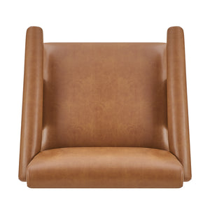 Nixon PU Accent Arm Chair Borneo Chocolate, Brown 3900111-601 New Pacific Direct