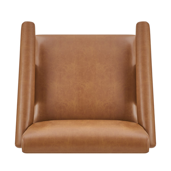 Nixon PU Accent Arm Chair Borneo Chocolate, Brown 3900111-601 New Pacific Direct