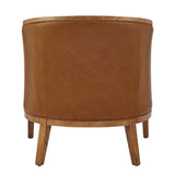 Tillman PU/Fabric Accent Arm Chair Casa Caramel/Shortbread, Brown 3900113-6679 New Pacific Direct