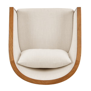 Tillman PU/Fabric Accent Arm Chair Casa Caramel/Shortbread, Brown 3900113-6679 New Pacific Direct