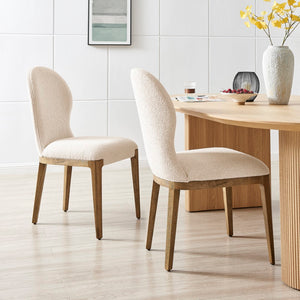 Eldoris Fabric Dining Side Chair - Set of 2 Palladian Beige 3900114-613 New Pacific Direct