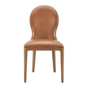 Eldoris PU Dining Side Chair - Set of 2 Borneo Chocolate, Brown 3900115-601 New Pacific Direct
