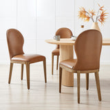 Eldoris PU Dining Side Chair - Set of 2 Borneo Chocolate, Brown 3900115-601 New Pacific Direct