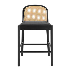 Donna PU Rattan Counter Stool - Set of 2 Casa Black 3900116-662 New Pacific Direct